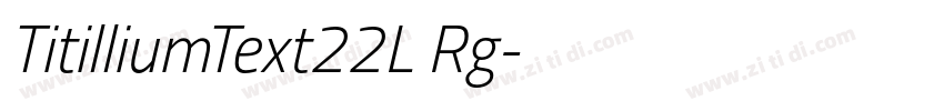 TitilliumText22L Rg字体转换